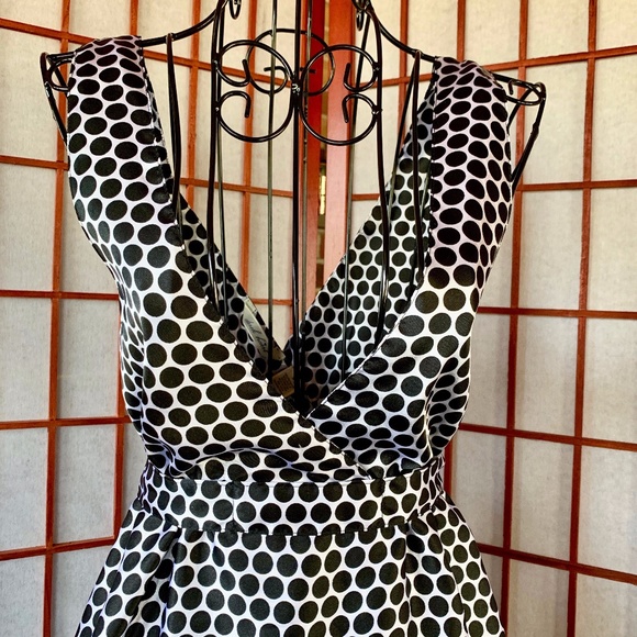 Derek Heart Dresses & Skirts - Derek Heart Shimmery Polka Dot A-line Midi